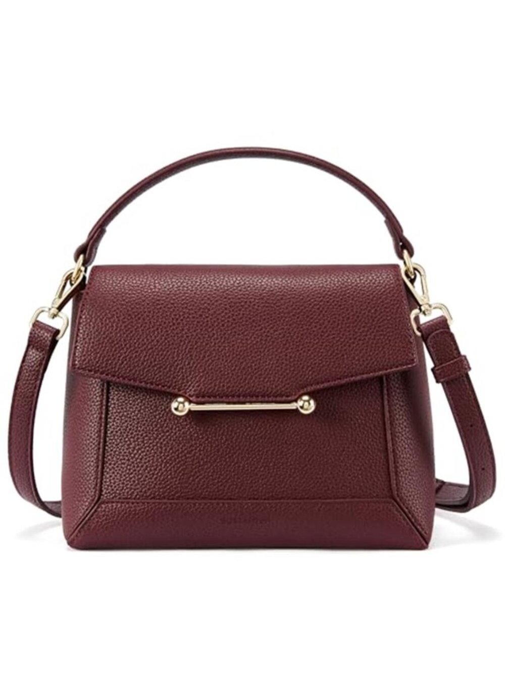 Red Vegan Leather Crossbody Bag Magnetic Flap Shoulder Purse Top Handle Vintage